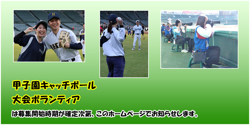 甲子園キャッチボール募集のお知らせ